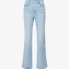 GOOD AMERICAN Good Curve Flared Mid-rise Stretch-denim Jeans -Sweaty Bety Clothing Shop R04125899 INDIGO436 M