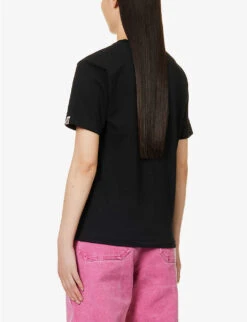 Camouflage-print Brand-patch Cotton-jersey T-shirt -Sweaty Bety Clothing Shop R04126054 BLACKXYELLOW ALT03