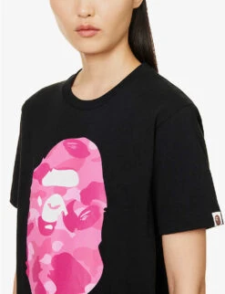 Camouflage-print Brand-patch Cotton-jersey T-shirt -Sweaty Bety Clothing Shop R04126054 BLACKXYELLOW ALT04