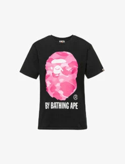 Camouflage-print Brand-patch Cotton-jersey T-shirt