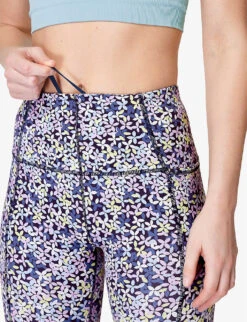 Sweaty Betty Super Soft 7/8 High-rise Stretch-woven Yoga Leggings -Sweaty Bety Clothing Shop R04127214 PURPLEFLORALPRINT ALT04