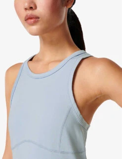 Sweaty Betty All Day Racer-back Stretch-woven Tank Top -Sweaty Bety Clothing Shop R04127243 ALUMINIUMBLUE ALT04