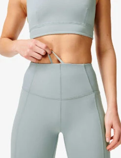 Sweaty Betty Super Soft Flow 7/8 Stretch-woven Yoga Leggings -Sweaty Bety Clothing Shop R04127247 VAPOURBLUE ALT04