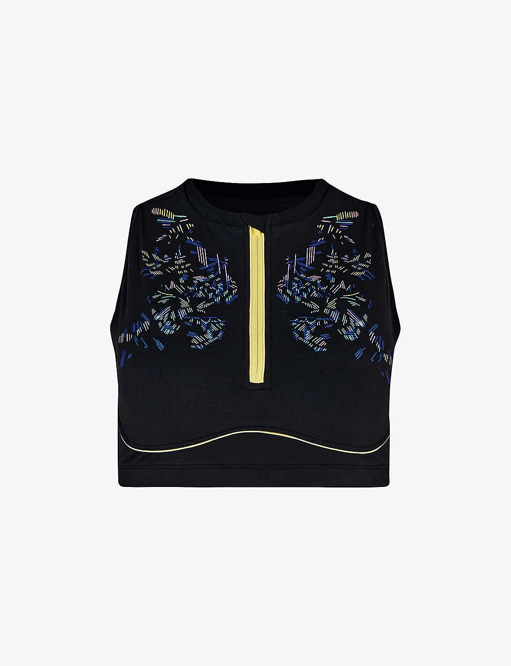 Sweaty Betty Power Contour Zip Abstract-print Stretch-woven Sports Bra 3 Sweaty Betty Power Contour Zip Abstract-print Stretch-woven Sports Bra