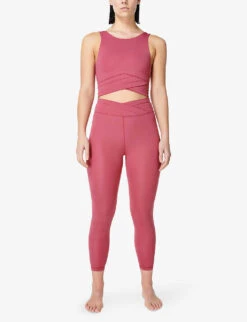Sweaty Betty All Day Wrap-waist 7/8 Stretch-woven Leggings -Sweaty Bety Clothing Shop R04127299 AMBIENTPINK ALT01