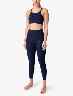 Sweaty Betty All Day 7/8 Croc-embossed Stretch-woven Leggings -Sweaty Bety Clothing Shop R04127346 BLUTEXCROCPRNT ALT01