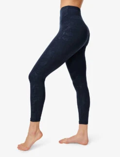 Sweaty Betty All Day 7/8 Croc-embossed Stretch-woven Leggings -Sweaty Bety Clothing Shop R04127346 BLUTEXCROCPRNT ALT02