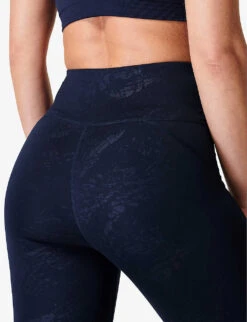 Sweaty Betty All Day 7/8 Croc-embossed Stretch-woven Leggings -Sweaty Bety Clothing Shop R04127346 BLUTEXCROCPRNT ALT04