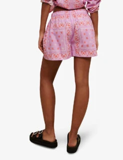 Maje Paisley Print Cotton Shorts -Sweaty Bety Clothing Shop R04127660 ROSES ALT03
