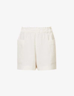 Emilia Frilled-trim Organic-cotton Shorts
