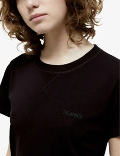 THE KOOPLES Logo-embroidered Cotton T-shirt -Sweaty Bety Clothing Shop R04129078 BLA01 ALT04