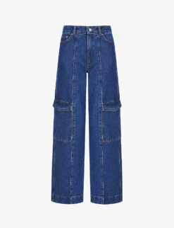 Hardy Flared Mid-rise Organic-denim Cargo Jeans