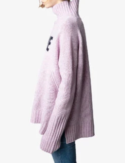 Zadig & Voltaire Alma Love-slogan Knitted Wool Jumper -Sweaty Bety Clothing Shop R04134402 PARME ALT02