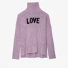 Zadig & Voltaire Alma Love-slogan Knitted Wool Jumper -Sweaty Bety Clothing Shop R04134402 PARME M
