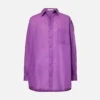 FAITHFULL THE BRAND Cotton Mini Shirt Dress -Sweaty Bety Clothing Shop R04135583 VIOLET M
