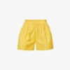 Faithfull The Brand Elva High-rise Cotton-poplin Shorts