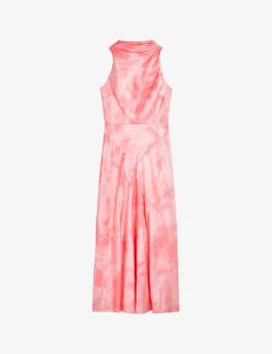 Ted Baker Lilymay Floral-print Satin Midi Dress