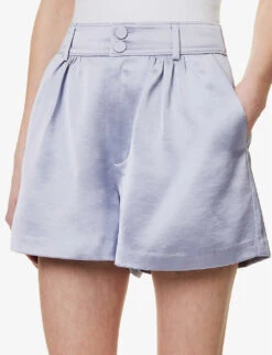 Paige Cypress Mid-rise Satin Shorts 11 Paige Cypress Mid-rise Satin Shorts -Sweaty Bety Clothing Shop R04136646 SALTBLUE ALT04