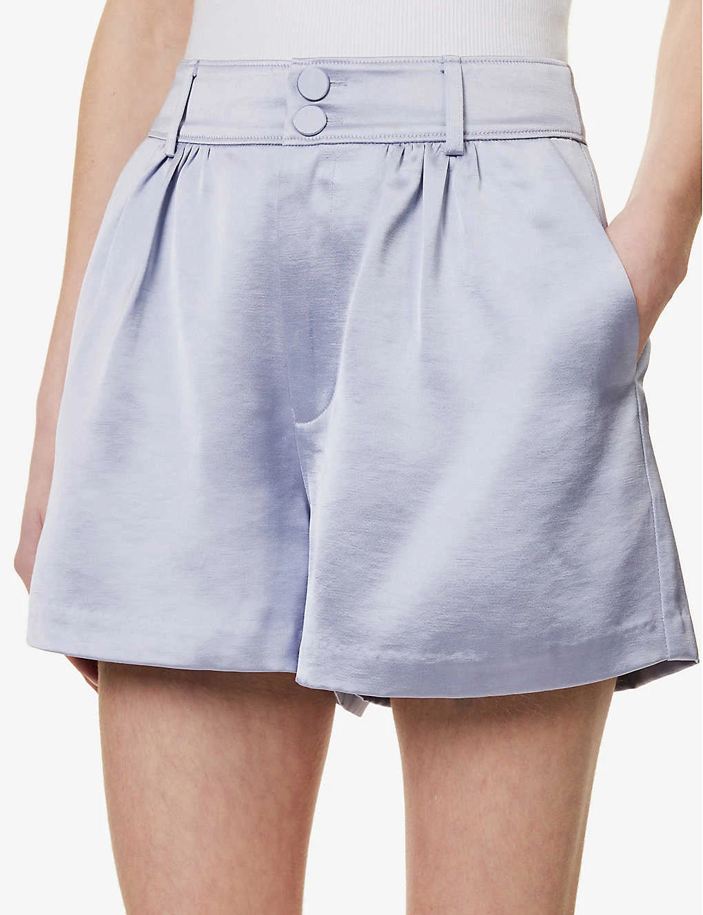 Paige Cypress Mid-rise Satin Shorts 7 Paige Cypress Mid-rise Satin Shorts - Image 5