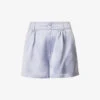 Paige Cypress Mid-rise Satin Shorts