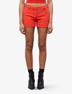 THE KOOPLES Tailored Straight-leg Stretch-woven Shorts -Sweaty Bety Clothing Shop R04136827 ORA02 ALT02