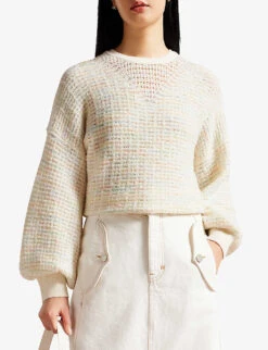 Ted Baker Avalee Knitted Stretch-woven Jumper -Sweaty Bety Clothing Shop R04139114 MULTICOL ALT02
