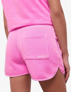 THE KOOPLES Logo-embroidered Mid-rise Cotton Shorts -Sweaty Bety Clothing Shop R04140764 PINK1 ALT04