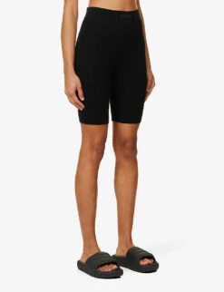 ESSENTIALS Sport High-rise Knitted Shorts -Sweaty Bety Clothing Shop R04142431 JETBLACK ALT02