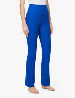 Beyond Yoga Spacedye Brand-print Flared-leg High-rise Stretch-woven Leggings -Sweaty Bety Clothing Shop R04143881 ELECTRICROYALHEATHER ALT02