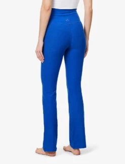 Beyond Yoga Spacedye Brand-print Flared-leg High-rise Stretch-woven Leggings -Sweaty Bety Clothing Shop R04143881 ELECTRICROYALHEATHER ALT03