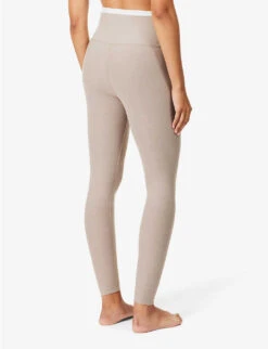 Beyond Yoga Wrap-around Contrast-trim Stretch-woven Leggings -Sweaty Bety Clothing Shop R04143883 BIRCHCLOUDWHITE ALT03