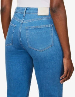 Paige Leenah Flared-leg High-rise Stretch-denim Jeans -Sweaty Bety Clothing Shop R04144096 MIDBLUEMINIMALWASH ALT05