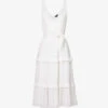 Paige Riviera Tiered-skirt Frilled-trim Rayon Midi Dress