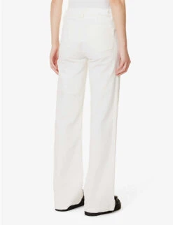 Paige Leenah Lace-up Flared-leg Wide-rise Stretch-denim Jeans -Sweaty Bety Clothing Shop R04144130 TONALECRU ALT03