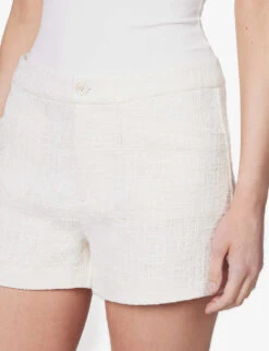 Paige Patrizia Mid-rise Cotton-rayon Blend Shorts -Sweaty Bety Clothing Shop R04144133 CREAM ALT04