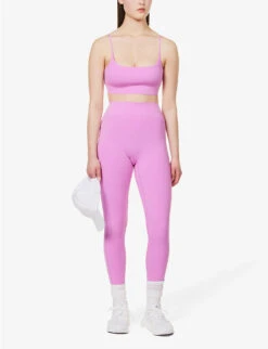 Slim-fit High-rise Stretch-jersey Leggings 8 Slim-fit High-rise Stretch-jersey Leggings -Sweaty Bety Clothing Shop R04144964 PURPLE ALT01