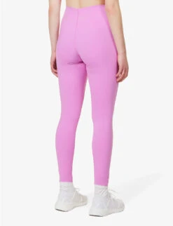 Slim-fit High-rise Stretch-jersey Leggings 10 Slim-fit High-rise Stretch-jersey Leggings -Sweaty Bety Clothing Shop R04144964 PURPLE ALT03