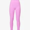 Slim-fit High-rise Stretch-jersey Leggings -Sweaty Bety Clothing Shop R04144964 PURPLE M
