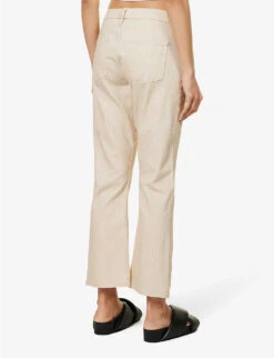 FRAME Le Crop Mini Boot Boot-cut Mid-rise Jeans -Sweaty Bety Clothing Shop R04146386 SANDMULTI ALT03