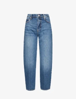 FRAME Barrel Ultra High Rise Wide-leg Jeans