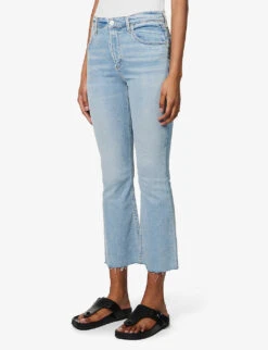 CITIZENS OF HUMANITY Isola Faded Flared Mid-rise Stretch-denim Jeans -Sweaty Bety Clothing Shop R04148280 LYRICLTINDIGO ALT02