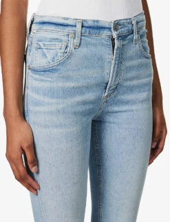 CITIZENS OF HUMANITY Isola Faded Flared Mid-rise Stretch-denim Jeans -Sweaty Bety Clothing Shop R04148280 LYRICLTINDIGO ALT04