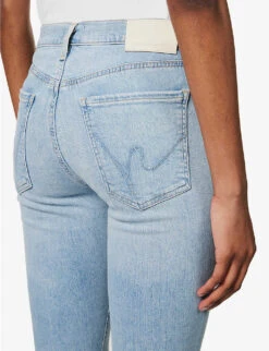 CITIZENS OF HUMANITY Isola Faded Flared Mid-rise Stretch-denim Jeans -Sweaty Bety Clothing Shop R04148280 LYRICLTINDIGO ALT05