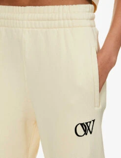 Tapered Mid-rise Cotton Jogging Bottoms -Sweaty Bety Clothing Shop R04149019 BEIGEBLACK ALT04