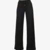 Wide-leg Mid-rise Cotton Jogging Bottoms