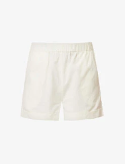 Emery Mid-rise Cotton And Linen-blend Shorts