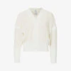 Lattice Textured-pattern Recycled-polyester Knitted Cardigan -Sweaty Bety Clothing Shop R04149922 WHITE M