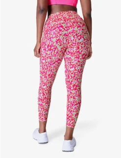 Sweaty Betty Power 7/8 Dab-print High-rise Skinny Stretch-nylon Leggings -Sweaty Bety Clothing Shop R04150348 PINKDABPRINT ALT03
