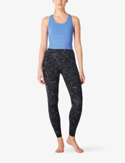Sweaty Betty Athlete Cropped Seamless Workout Stretch-jersey T-shirt -Sweaty Bety Clothing Shop R04150372 REGATTABLUE ALT01