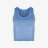 Sweaty Betty Athlete Cropped Seamless Workout Stretch-jersey T-shirt -Sweaty Bety Clothing Shop R04150372 REGATTABLUE M